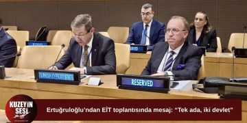 Ertuğruloğlu EİT toplantısında konuştu: “Tek ada, iki devlet”