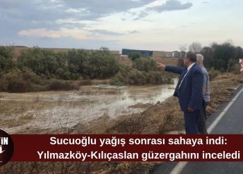 Faiz Sucuoğlu, Yılmazköy-Kılıçaslan güzergahında incelemelerde bulundu