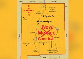 Trump, New Mexico'nun adını New America olarak değiştiren bir harita paylaştı