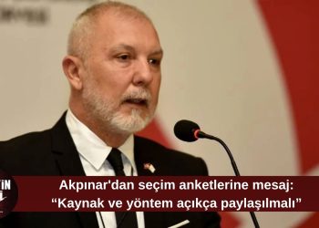 Akpınar’dan kamuoyu araştırmaları için şeffaflık çağrısı